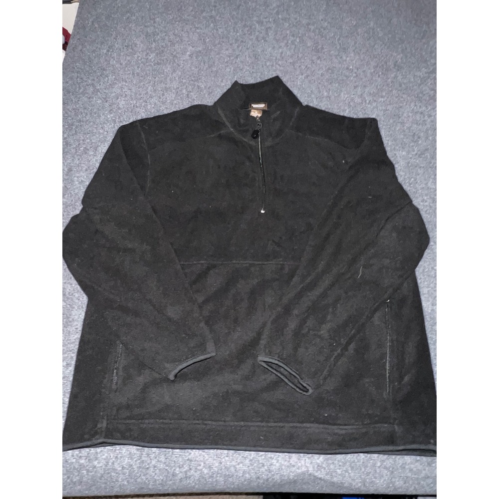 Clearwater Performance Mens XL Black Fleece Quarter Zip Pullover Sweater